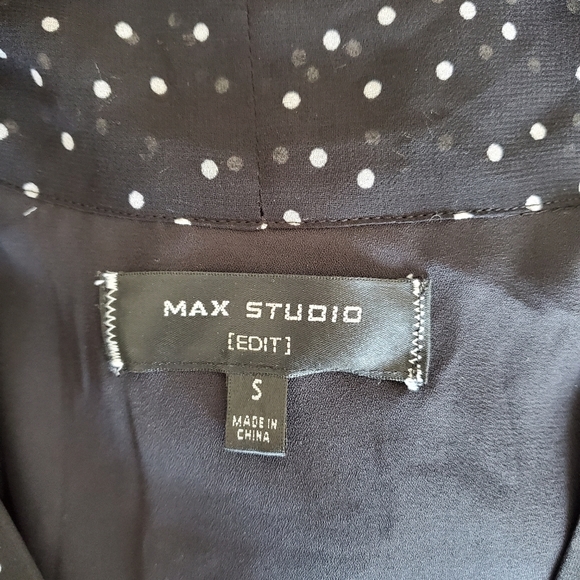 Max Studio black white polka dot chiffon dress - Picture 9 of 9